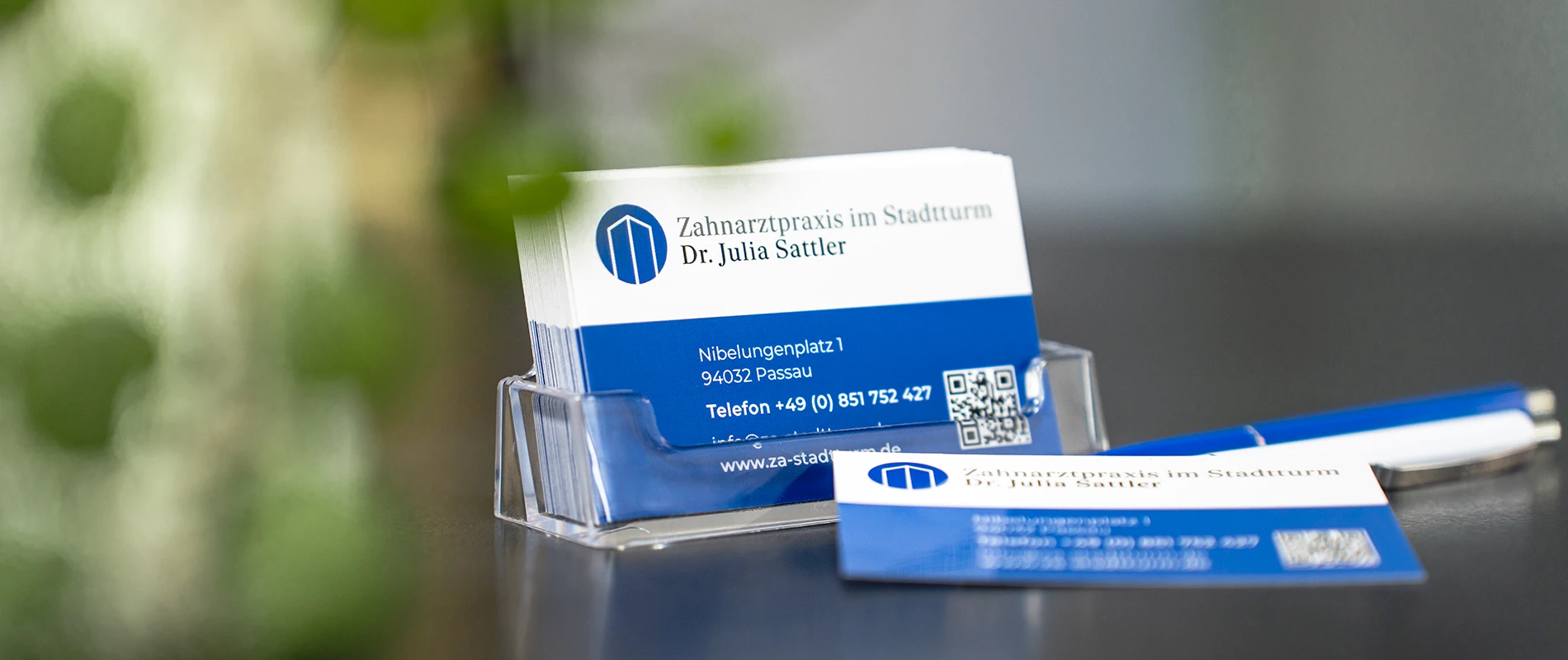 Detailaufnahme Visitenkarte